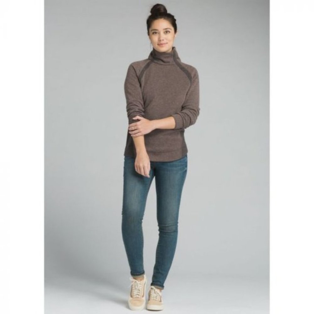 Prana Brandie Wool Blend Sweater in Weathered Wood - Picture 3 of 13